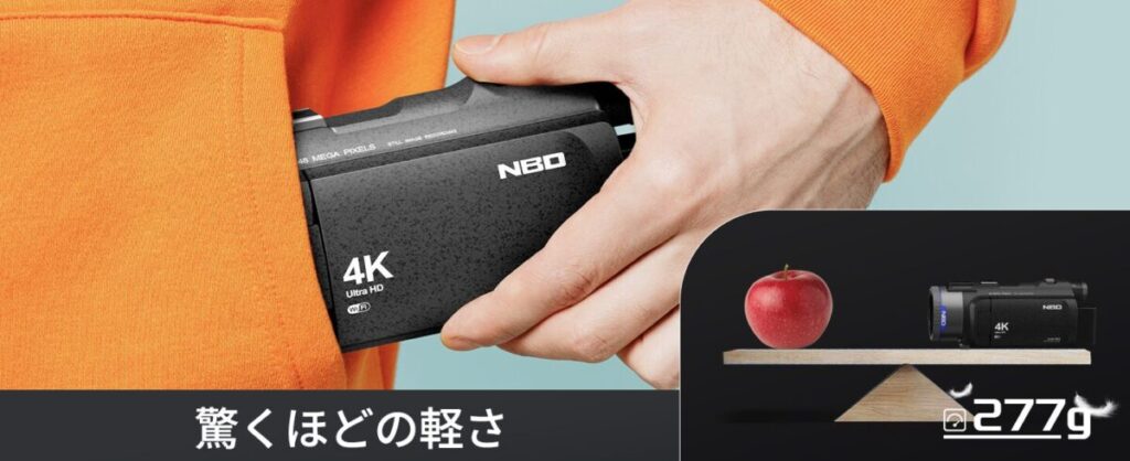 NBD 4K 4800万画素ビデオカメラ