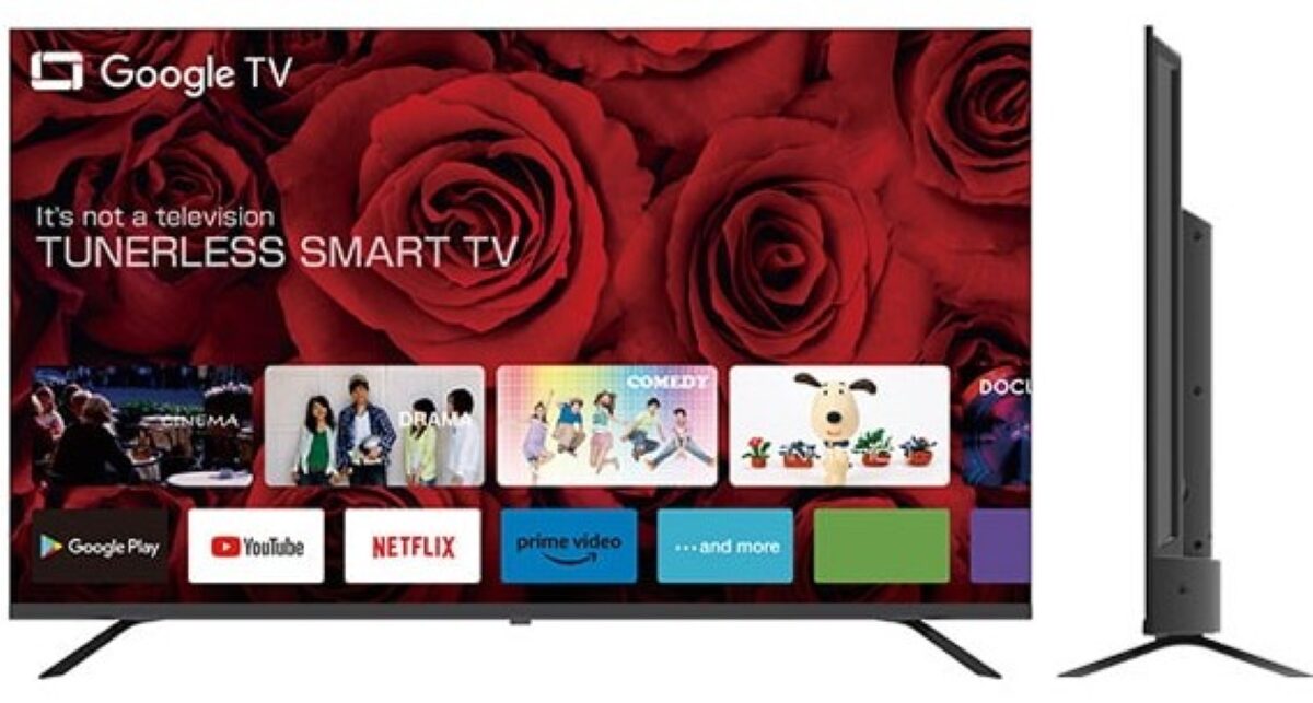 ドン・キホーテの55型GoogleTV機能搭載4K対応QLEDチューナーレススマートテレビ TL-5501QUHD