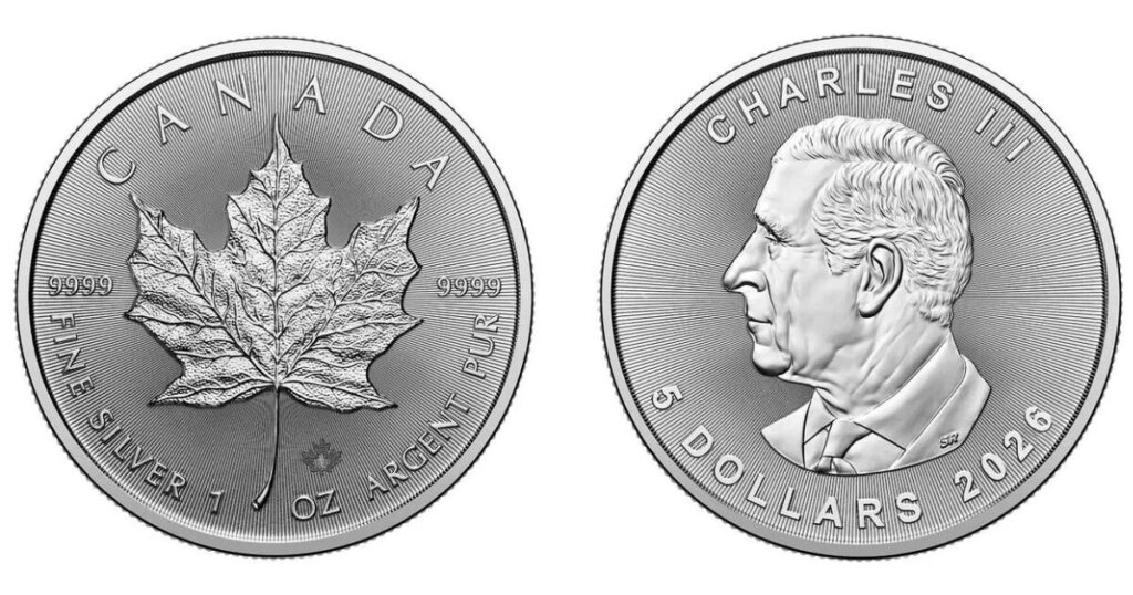2026 1オンス カナダ メイプル銀貨 38mm