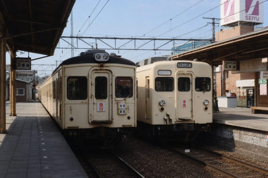 東武5700系と東武8000系AI画像