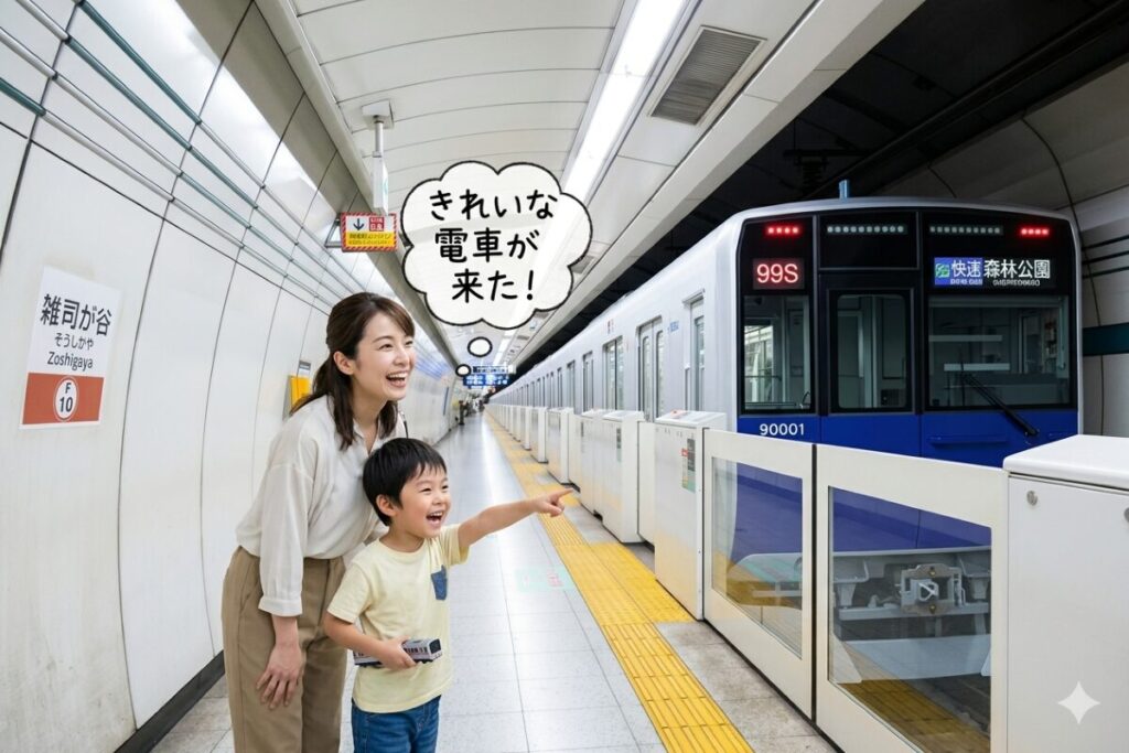 90000系雑司が谷駅入線